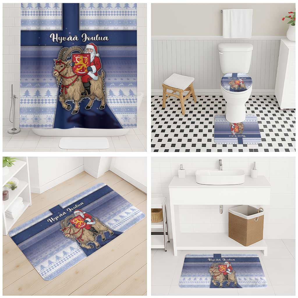 Finland Christmas Bathroom Set Joulupukki With Coat Of Arms - Wonder Print Shop