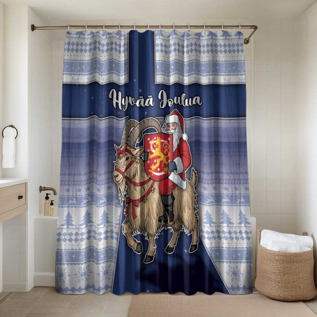 Finland Christmas Bathroom Set Joulupukki With Coat Of Arms - Wonder Print Shop