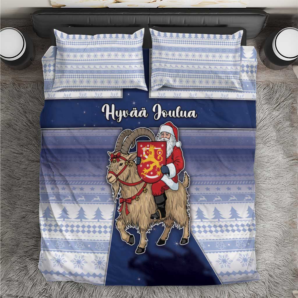 Finland Christmas Bedding Set Joulupukki With Coat Of Arms - Wonder Print Shop