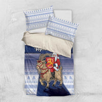 Finland Christmas Bedding Set Joulupukki With Coat Of Arms - Wonder Print Shop