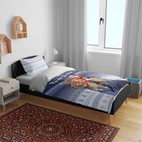 Finland Christmas Bedding Set Joulupukki With Coat Of Arms - Wonder Print Shop