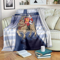 Finland Christmas Blanket Joulupukki With Coat Of Arms - Wonder Print Shop