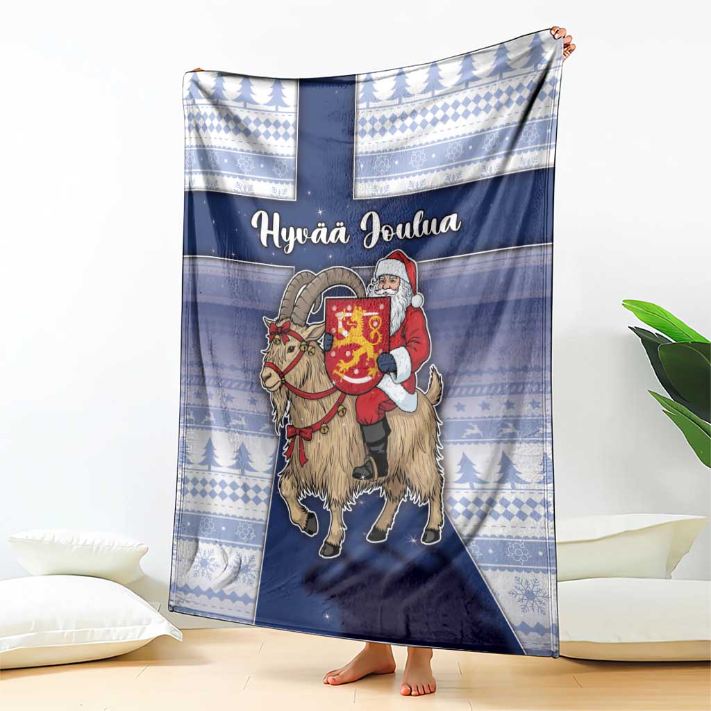 Finland Christmas Blanket Joulupukki With Coat Of Arms - Wonder Print Shop