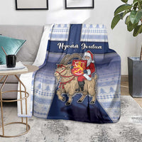 Finland Christmas Blanket Joulupukki With Coat Of Arms - Wonder Print Shop