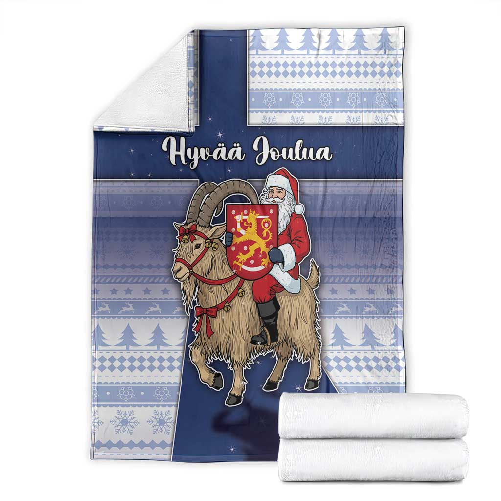 Finland Christmas Blanket Joulupukki With Coat Of Arms - Wonder Print Shop