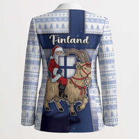 Finland Christmas Blazer Joulupukki With Coat Of Arms - Wonder Print Shop