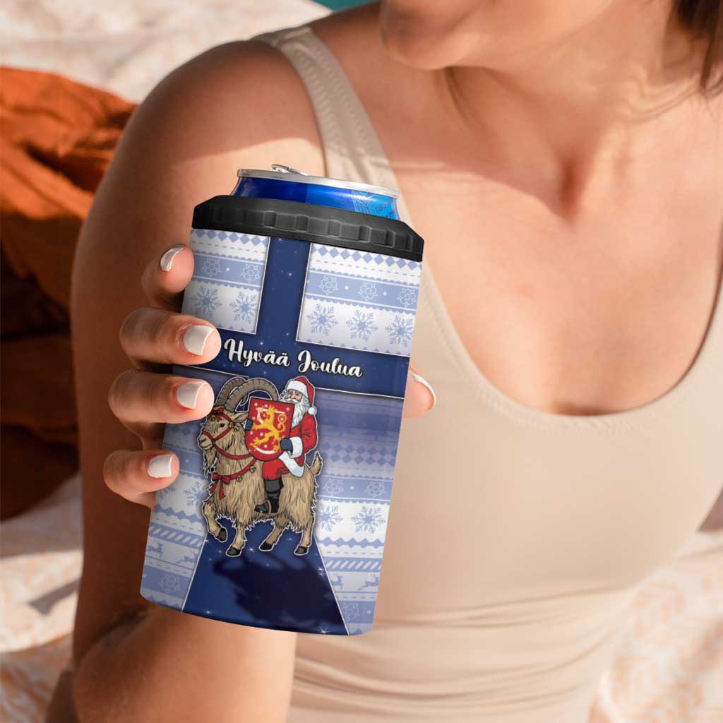 Finland Christmas 4 in 1 Can Cooler Tumbler Joulupukki With Coat Of Arms - Wonder Print Shop
