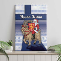 Finland Christmas Canvas Wall Art Joulupukki With Coat Of Arms - Wonder Print Shop