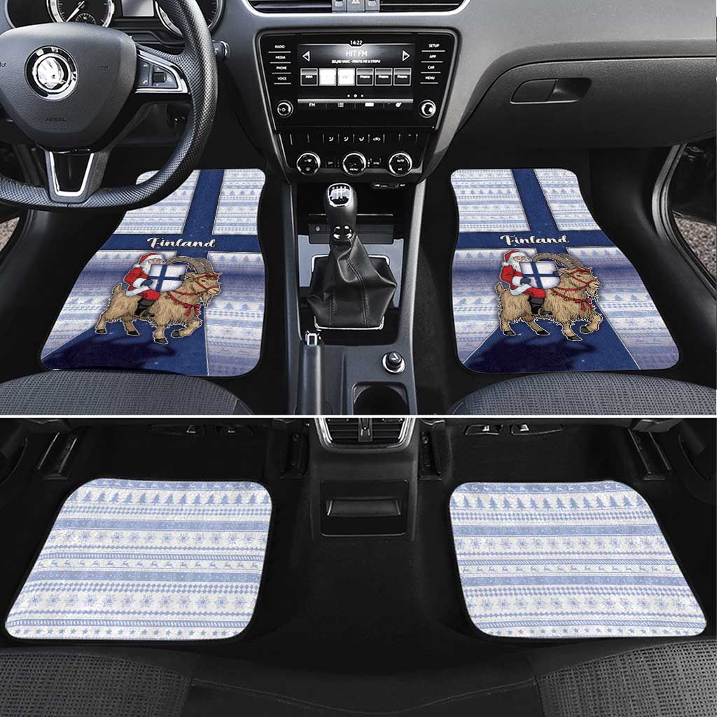 Finland Christmas Car Mats Joulupukki With Coat Of Arms - Wonder Print Shop