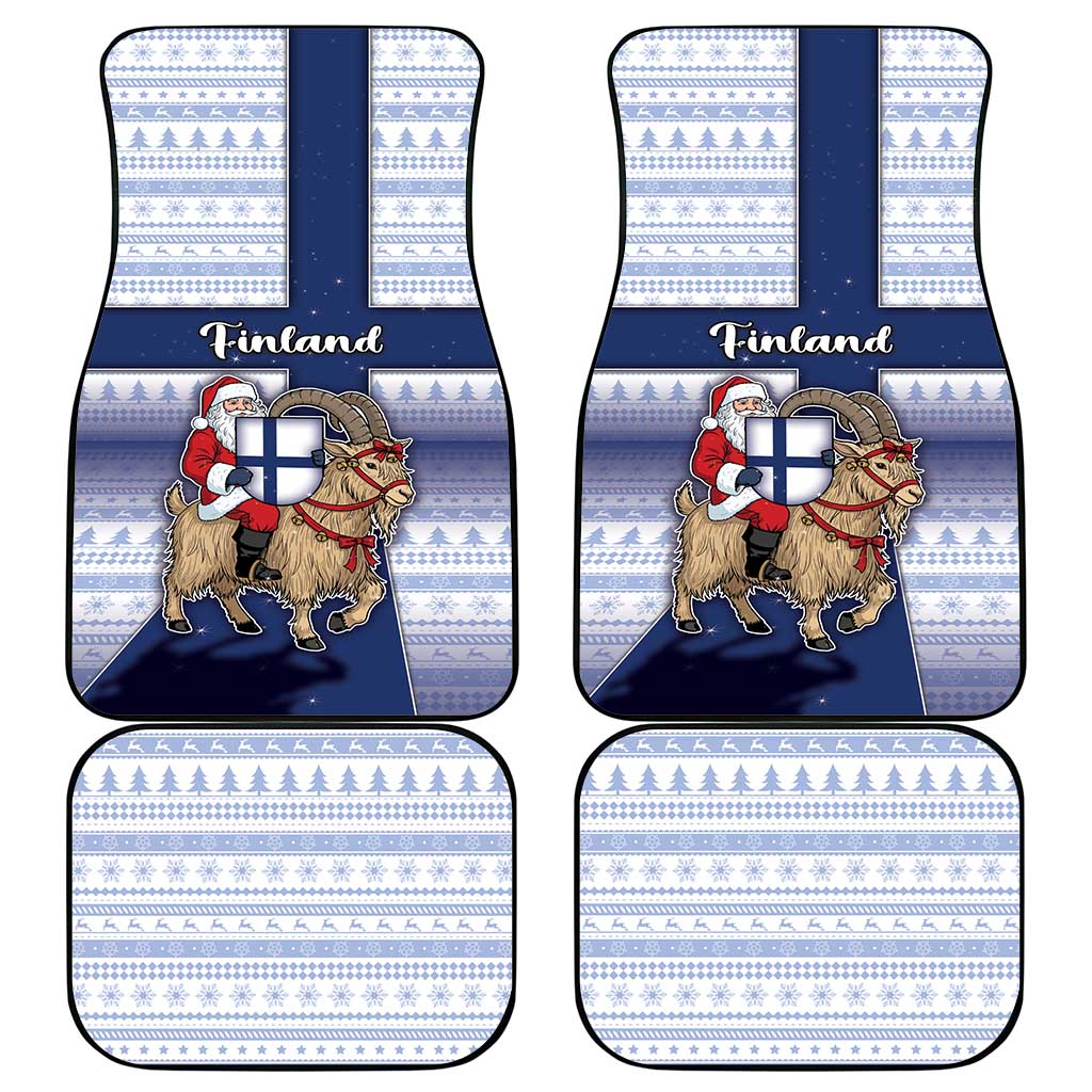 Finland Christmas Car Mats Joulupukki With Coat Of Arms - Wonder Print Shop