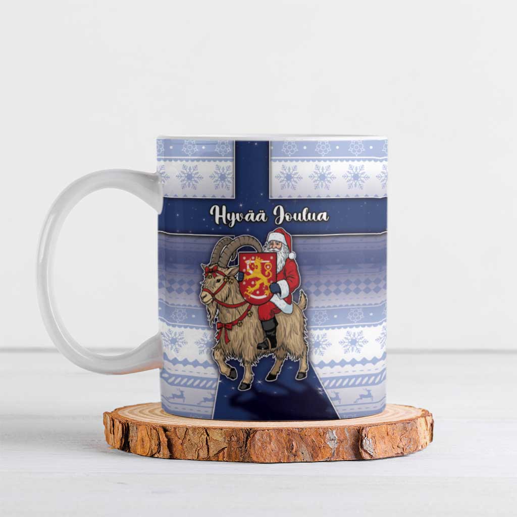 Finland Christmas Ceramic Mug Joulupukki With Coat Of Arms - Wonder Print Shop