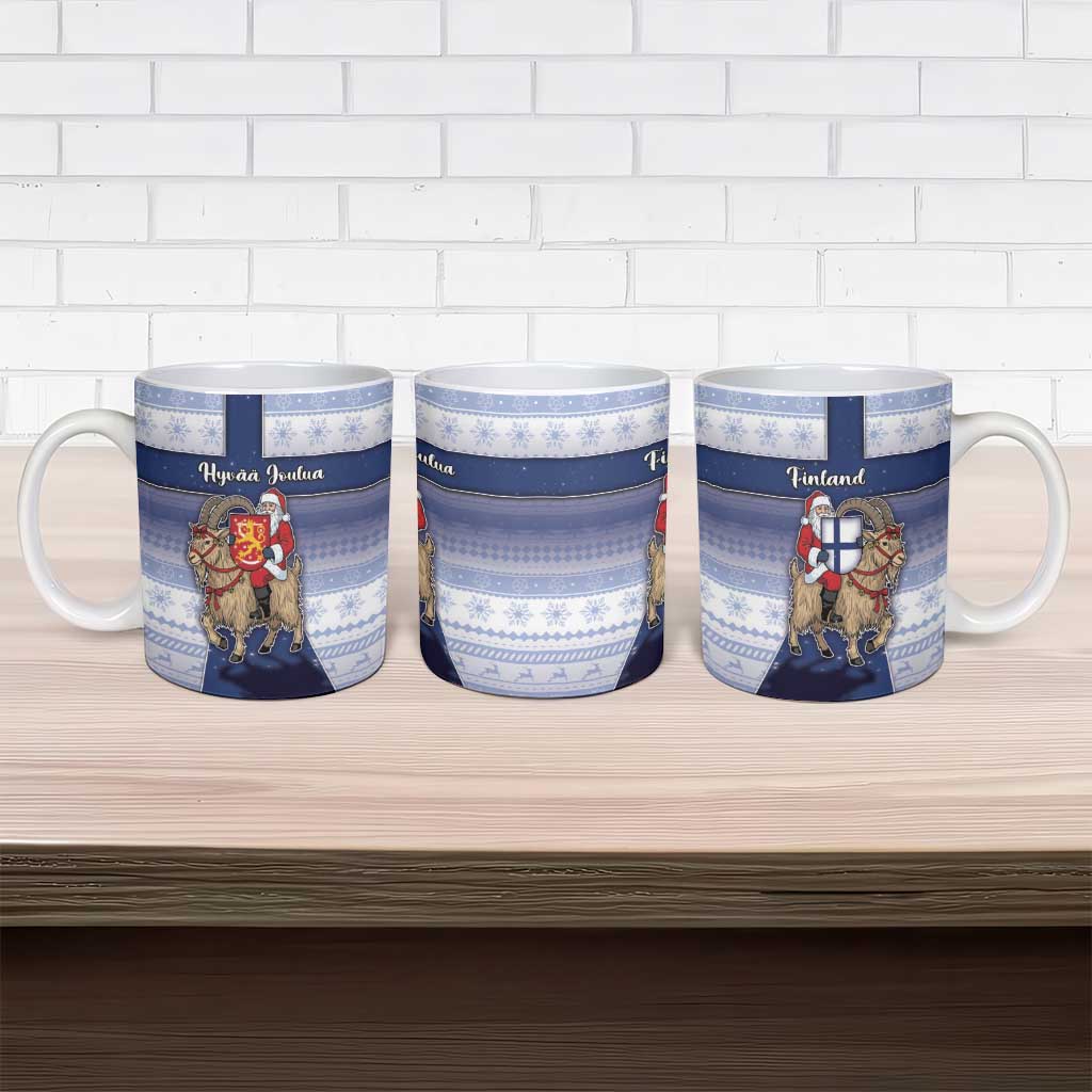 Finland Christmas Ceramic Mug Joulupukki With Coat Of Arms - Wonder Print Shop