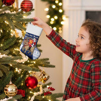 Finland Christmas Stocking Joulupukki With Coat Of Arms - Wonder Print Shop