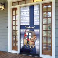 Finland Christmas Door Cover Joulupukki With Coat Of Arms - Wonder Print Shop