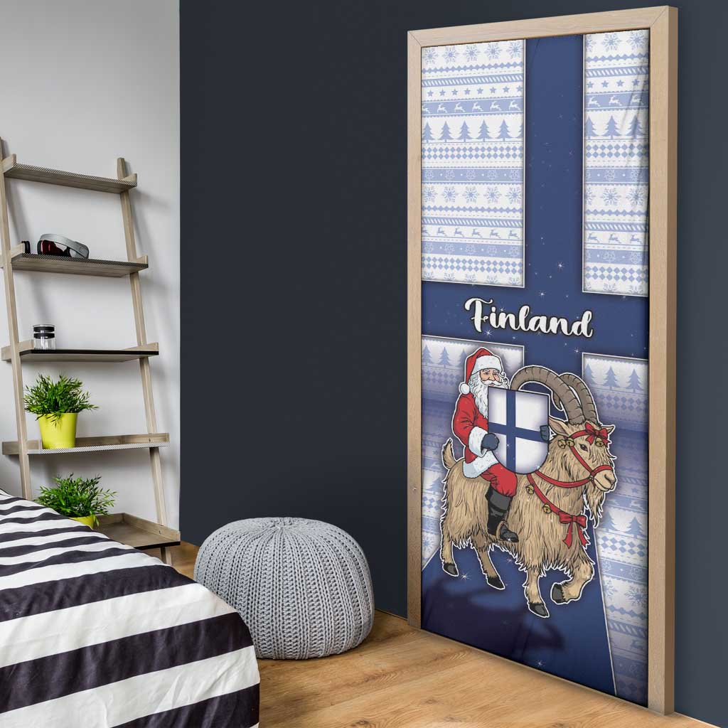 Finland Christmas Door Cover Joulupukki With Coat Of Arms - Wonder Print Shop