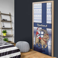 Finland Christmas Door Cover Joulupukki With Coat Of Arms - Wonder Print Shop