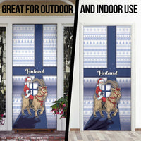 Finland Christmas Door Cover Joulupukki With Coat Of Arms - Wonder Print Shop