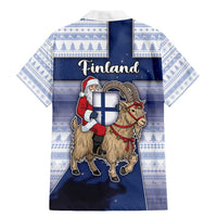Finland Christmas Family Matching Mermaid Dress and Hawaiian Shirt Joulupukki With Coat Of Arms - Wonder Print Shop