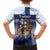 Finland Christmas Family Matching Short Sleeve Bodycon Dress and Hawaiian Shirt Joulupukki With Coat Of Arms - Wonder Print Shop