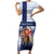 Finland Christmas Family Matching Short Sleeve Bodycon Dress and Hawaiian Shirt Joulupukki With Coat Of Arms - Wonder Print Shop