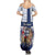 Finland Christmas Family Matching Summer Maxi Dress and Hawaiian Shirt Joulupukki With Coat Of Arms - Wonder Print Shop