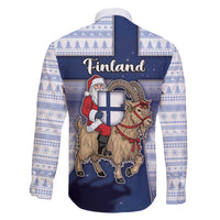 Finland Christmas Family Matching Tank Maxi Dress and Hawaiian Shirt Joulupukki With Coat Of Arms - Wonder Print Shop