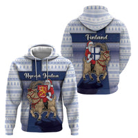 Finland Christmas Hoodie Joulupukki With Coat Of Arms - Wonder Print Shop
