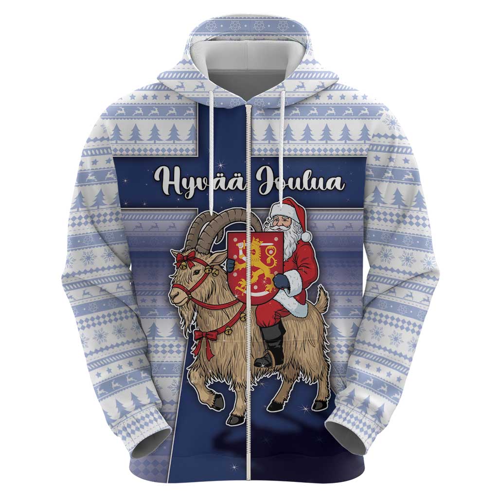 Finland Christmas Hoodie Joulupukki With Coat Of Arms - Wonder Print Shop