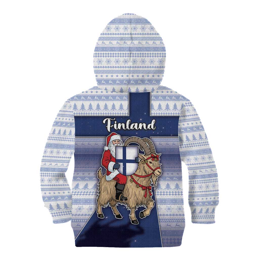 Finland Christmas Kid Hoodie Joulupukki With Coat Of Arms - Wonder Print Shop