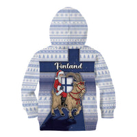 Finland Christmas Kid Hoodie Joulupukki With Coat Of Arms - Wonder Print Shop