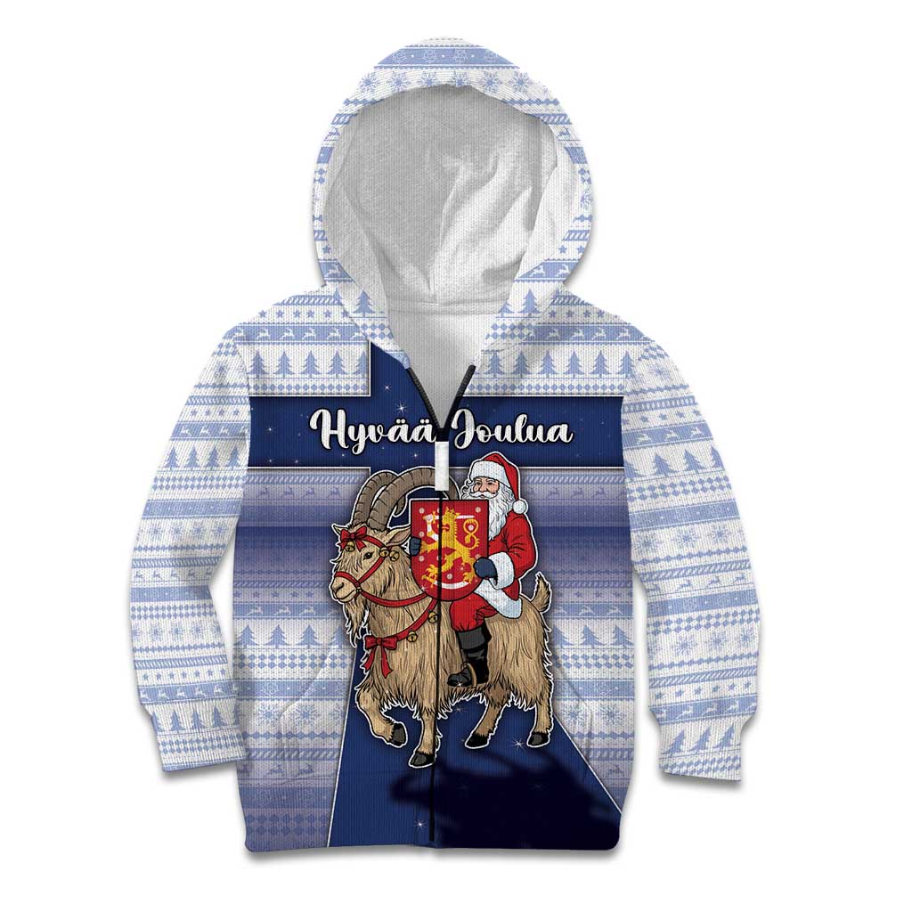 Finland Christmas Kid Hoodie Joulupukki With Coat Of Arms - Wonder Print Shop