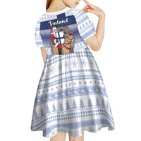Finland Christmas Kid Short Sleeve Dress Joulupukki With Coat Of Arms - Wonder Print Shop