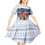 Finland Christmas Kid Short Sleeve Dress Joulupukki With Coat Of Arms - Wonder Print Shop
