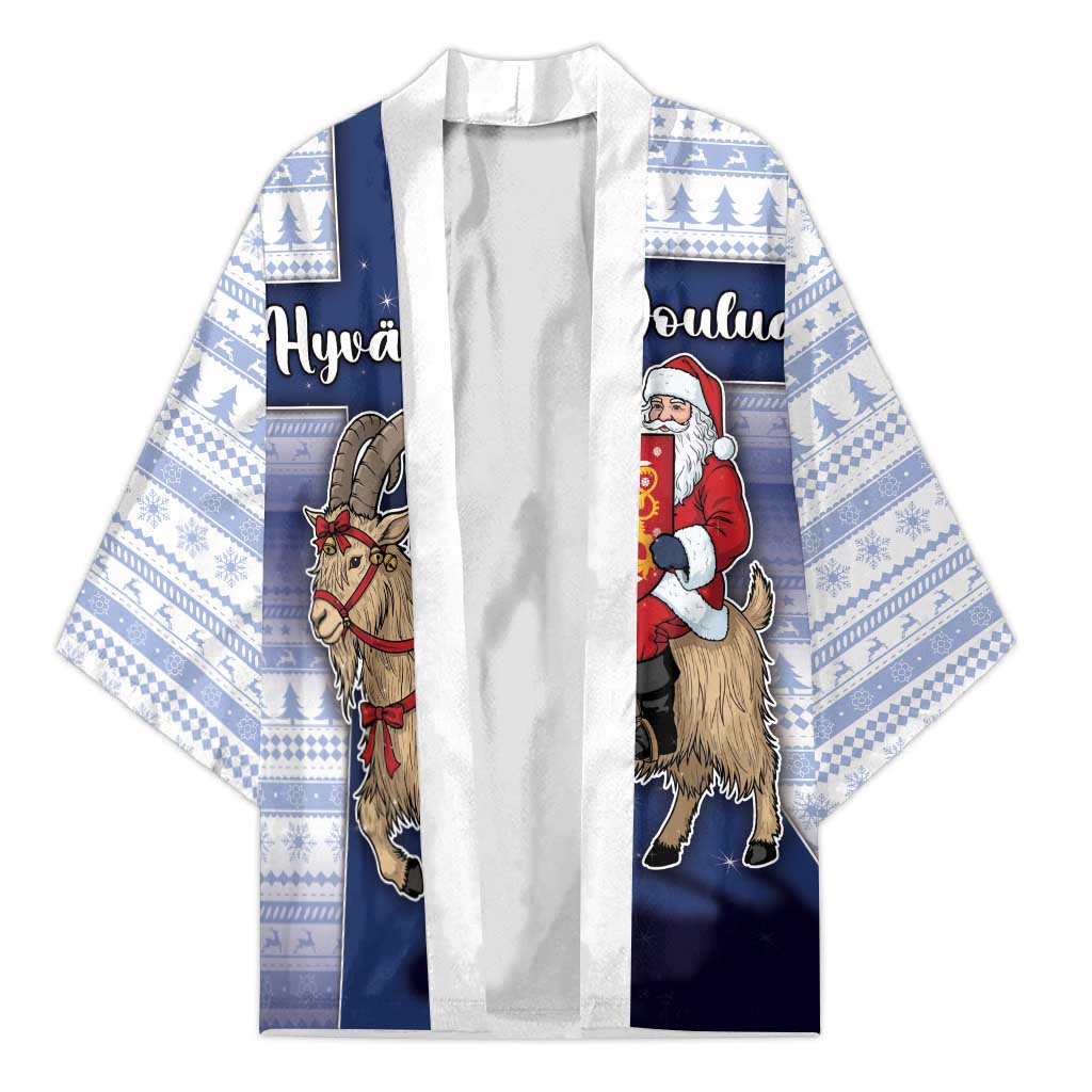 Finland Christmas Kimono Joulupukki With Coat Of Arms - Wonder Print Shop