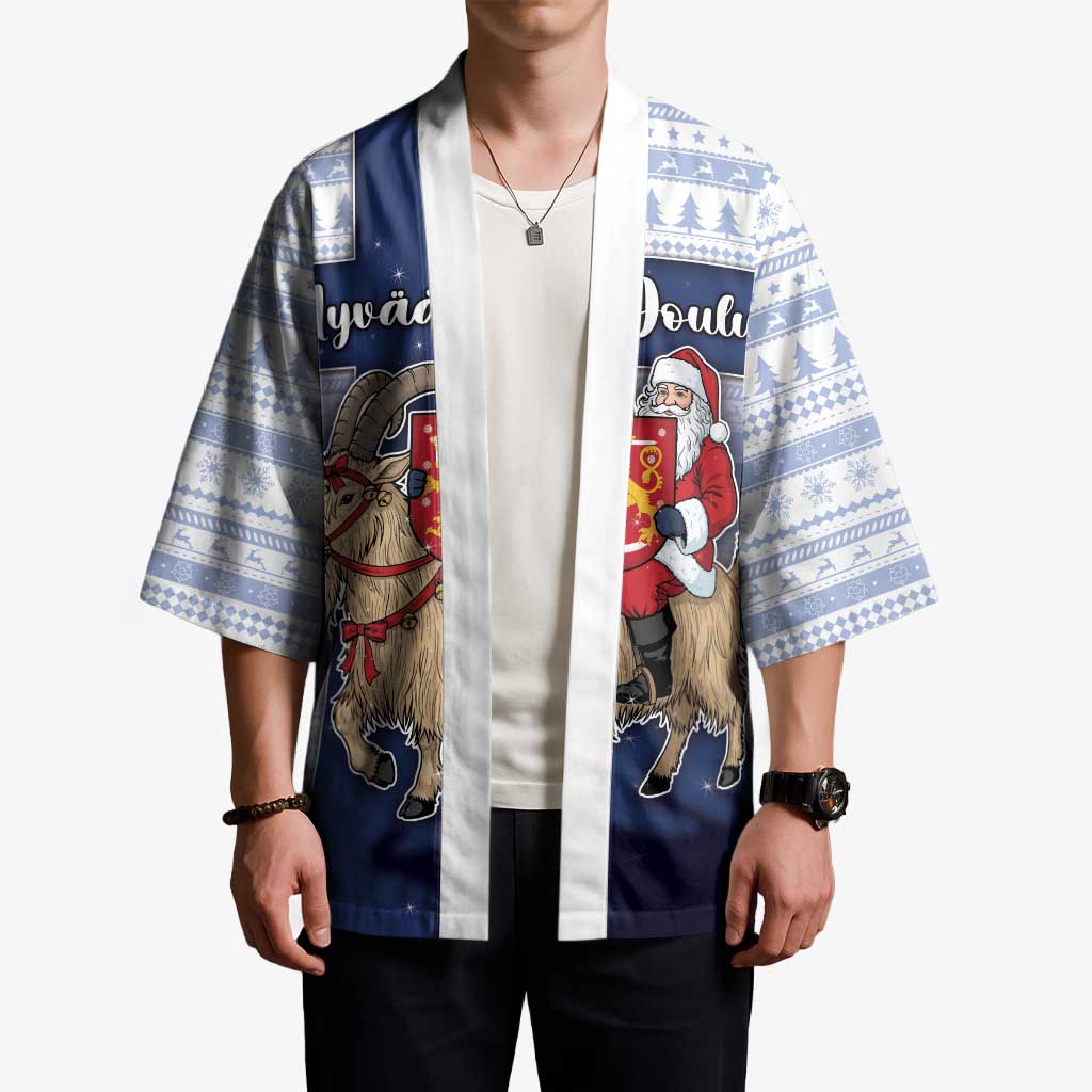 Finland Christmas Kimono Joulupukki With Coat Of Arms - Wonder Print Shop