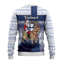 Finland Christmas Ugly Christmas Sweater Joulupukki With Coat Of Arms - Wonder Print Shop