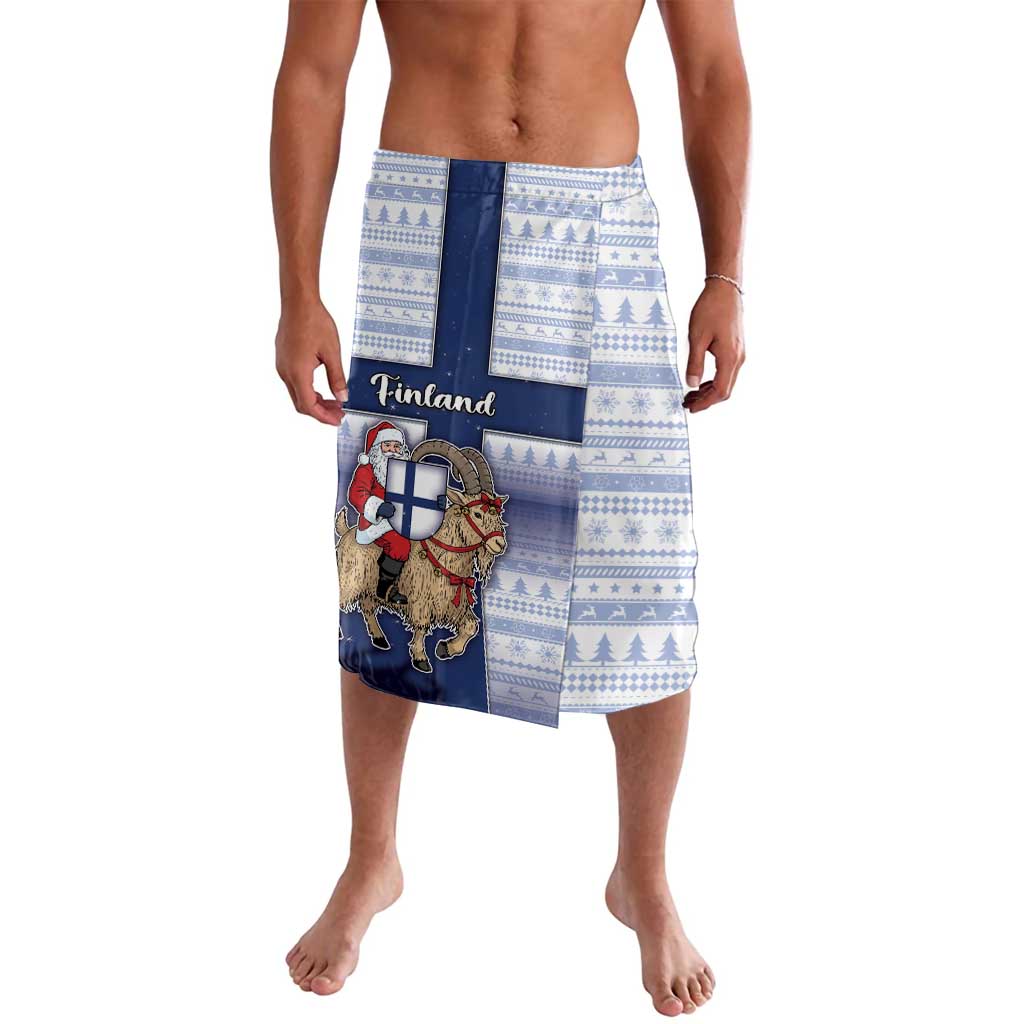 Finland Christmas Lavalava Joulupukki With Coat Of Arms - Wonder Print Shop