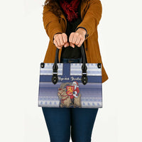 Finland Christmas Leather Bag Joulupukki With Coat Of Arms - Wonder Print Shop