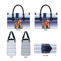 Finland Christmas Leather Bag Joulupukki With Coat Of Arms - Wonder Print Shop