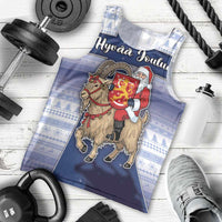 Finland Christmas Men Tank Top Joulupukki With Coat Of Arms - Wonder Print Shop