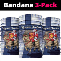 Finland Christmas Neck Gaiter Joulupukki With Coat Of Arms - Wonder Print Shop