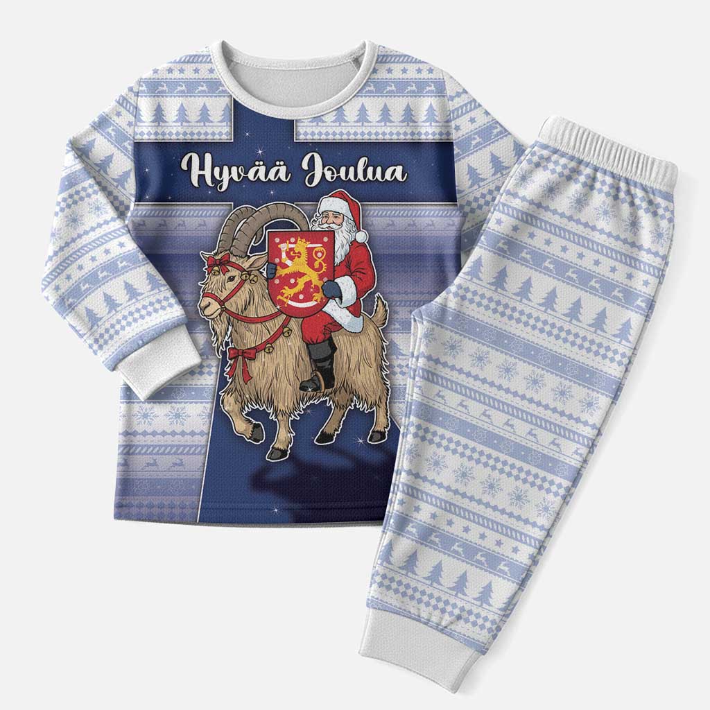 Finland Christmas Pajama Set Joulupukki With Coat Of Arms - Wonder Print Shop