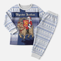 Finland Christmas Pajama Set Joulupukki With Coat Of Arms - Wonder Print Shop