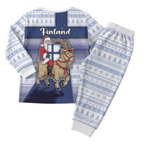 Finland Christmas Pajama Set Joulupukki With Coat Of Arms - Wonder Print Shop