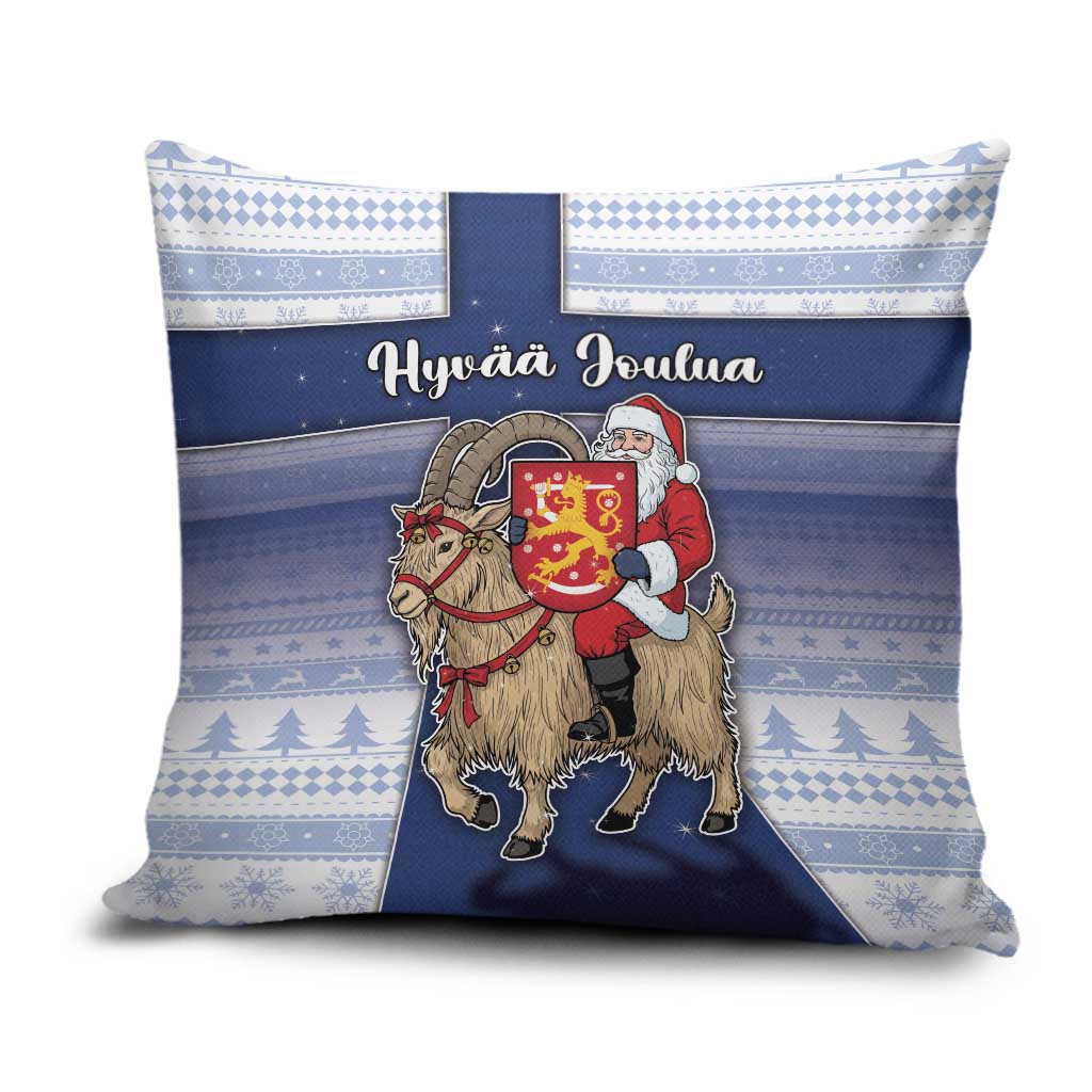 Finland Christmas Pillow Cover Joulupukki With Coat Of Arms - Wonder Print Shop