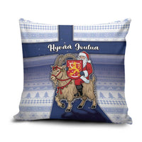 Finland Christmas Pillow Cover Joulupukki With Coat Of Arms - Wonder Print Shop