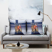 Finland Christmas Pillow Cover Joulupukki With Coat Of Arms - Wonder Print Shop