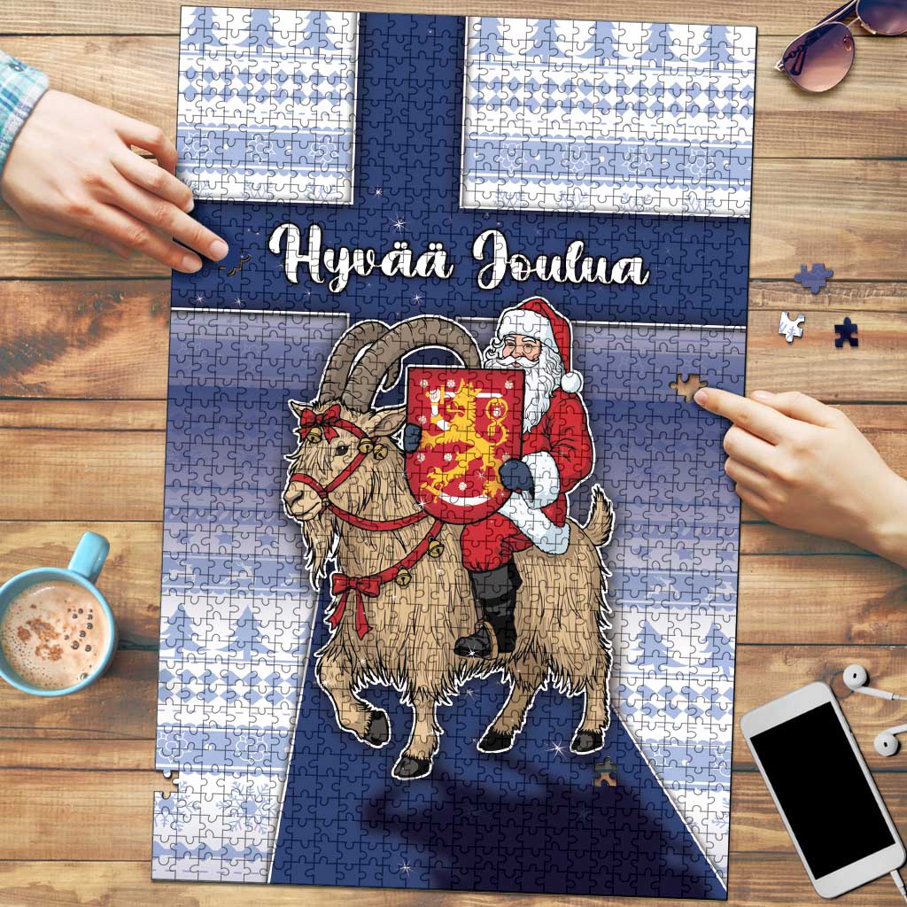 Finland Christmas Puzzle Joulupukki With Coat Of Arms - Wonder Print Shop