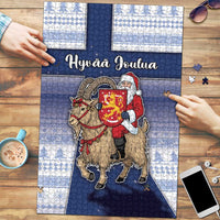 Finland Christmas Puzzle Joulupukki With Coat Of Arms - Wonder Print Shop