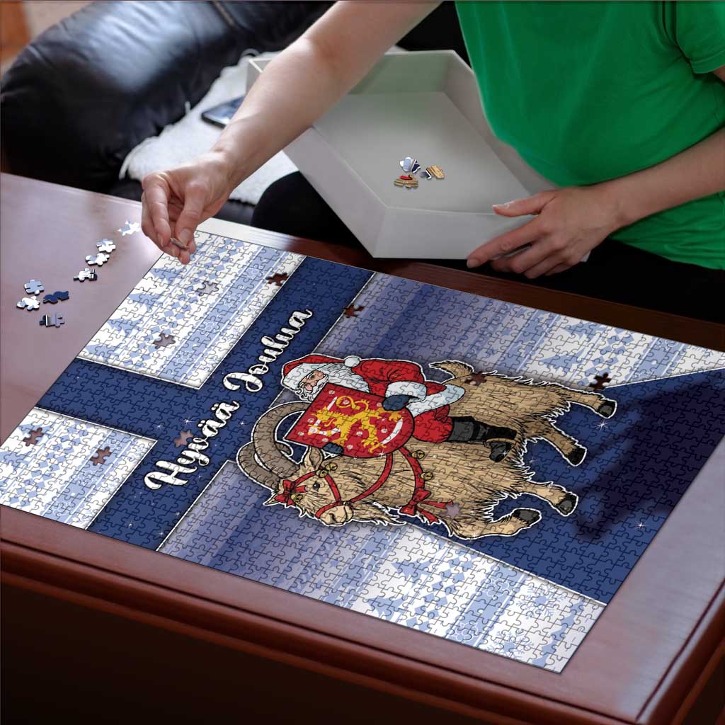 Finland Christmas Puzzle Joulupukki With Coat Of Arms - Wonder Print Shop